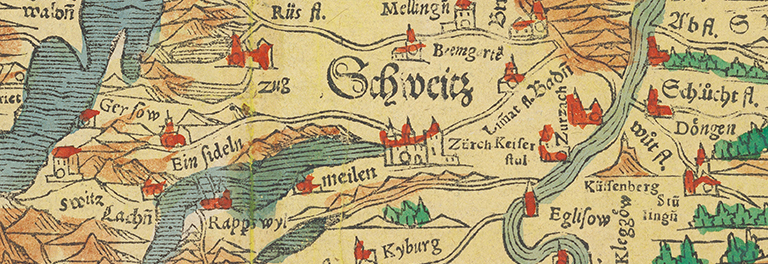 Helvetiae Tabula, 1450. Zentralbibliothek Zürich, Feh D 586, https://doi.org/10.3931/e-rara-135661